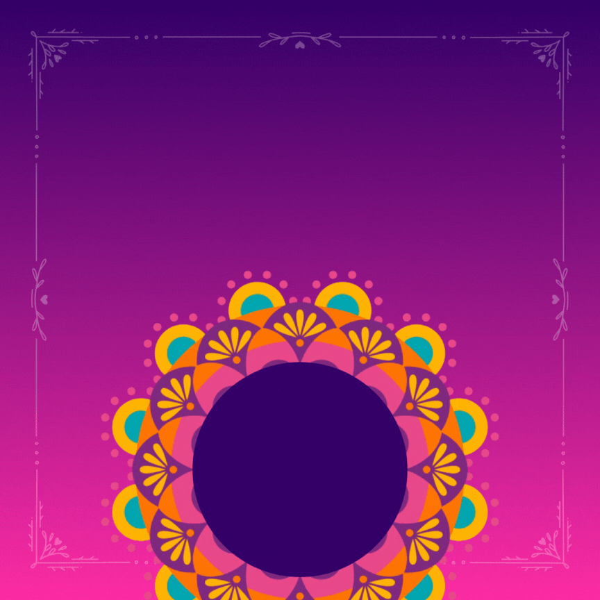 Colourful Animated Diwali Greetings Instagram Post