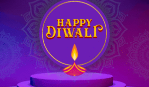 Gradient Festive Happy Diwali Animated Instagram Post